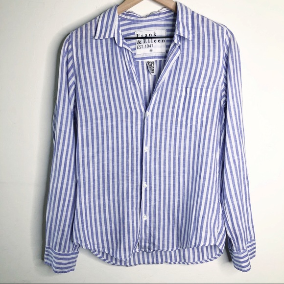 Frank & Eileen Tops - Frank and Eileen Barry Linen Striped Shirt